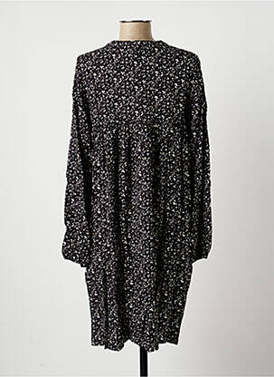 Robe mi-longue coupe fluide manches longues noir LA FEE MARABOUTEE femme