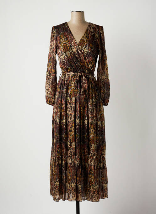 Robe longue marron LA FEE MARABOUTEE femme