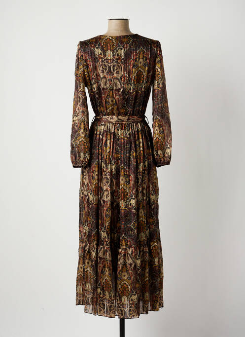 Robe longue marron LA FEE MARABOUTEE femme
