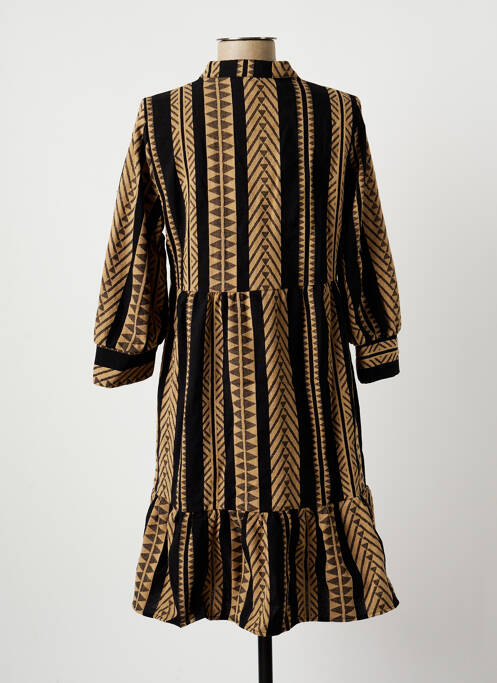 Robe mi-longue beige LA FEE MARABOUTEE femme