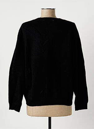 Pull finition bords-côtes manches longues noir LA FEE MARABOUTEE femme