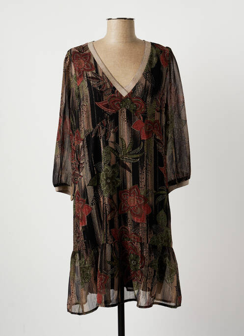 Robe mi-longue noir LA FEE MARABOUTEE femme