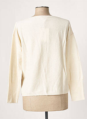 Pull resserrée sur le bas manches longues beige LA FEE MARABOUTEE femme