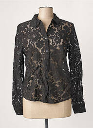 Chemisier coupe cintrée manches longues noir LA FEE MARABOUTEE femme