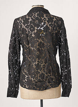 Chemisier coupe cintrée manches longues noir LA FEE MARABOUTEE femme