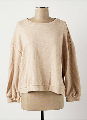 Sweat-shirt stretch manches longues marron LA FÉE ATELIER BY LA FÉE MARABOUTÉE femme