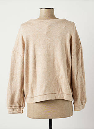 Sweat-shirt stretch manches longues marron LA FÉE ATELIER BY LA FÉE MARABOUTÉE femme