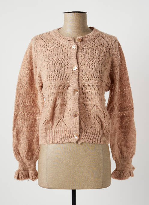 Gilet manches longues beige LA FEE MARABOUTEE femme