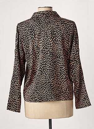 Blouse imprimé fantaisie manches longues noir LA FEE MARABOUTEE femme