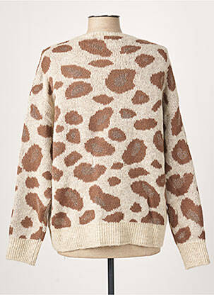 Pull resserrée sur le bas manches longues marron LA FEE MARABOUTEE femme