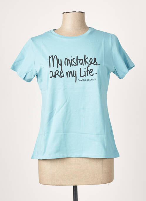 T-shirt bleu LA FEE MARABOUTEE femme