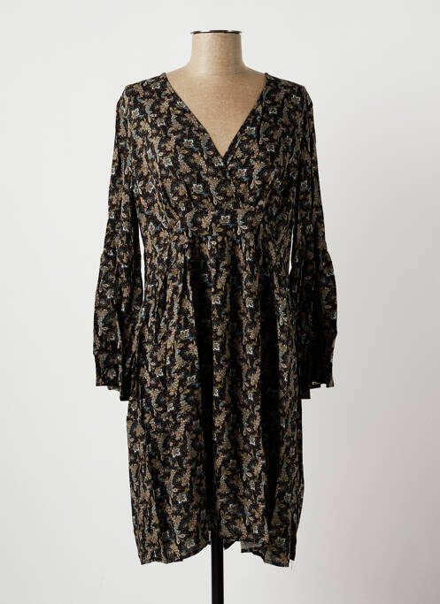 Robe mi-longue noir LA FEE MARABOUTEE femme