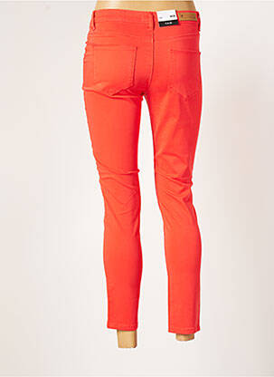 Pantalon 7/8 stretch taille normale orange F.A.M. femme