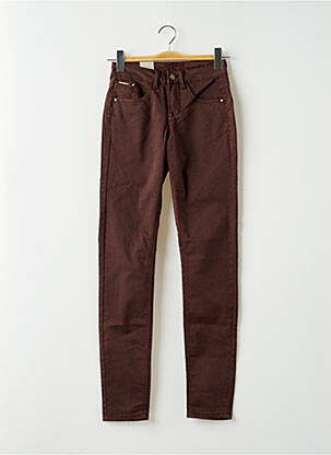 Pantalon slim stretch taille normale marron CREAM femme