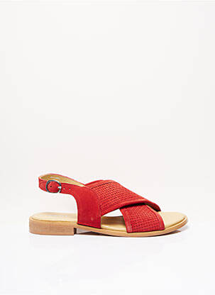 Sandales/Nu pieds rouge ICHI pour femme