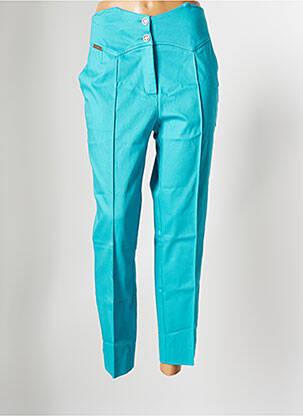 Pantalon droit bleu CRISTINA BARROS pour femme