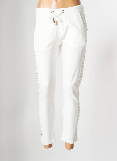 Pantalon chino blanc CRISTINA BARROS pour femme