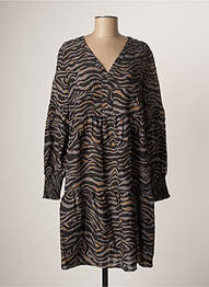 Robe mi-longue manches longues manches longues noir NÜ femme