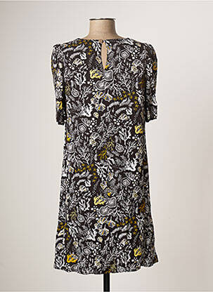 Robe courte coupe évasée manches courtes noir LOLA ESPELETA femme