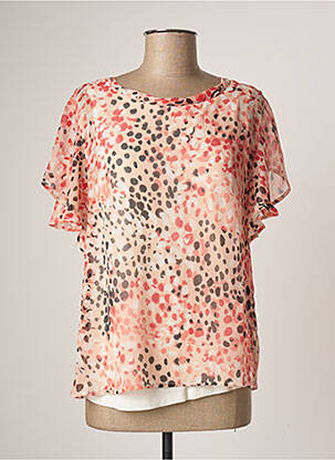 Top coupe fluide manches courtes orange SIGNATURE femme