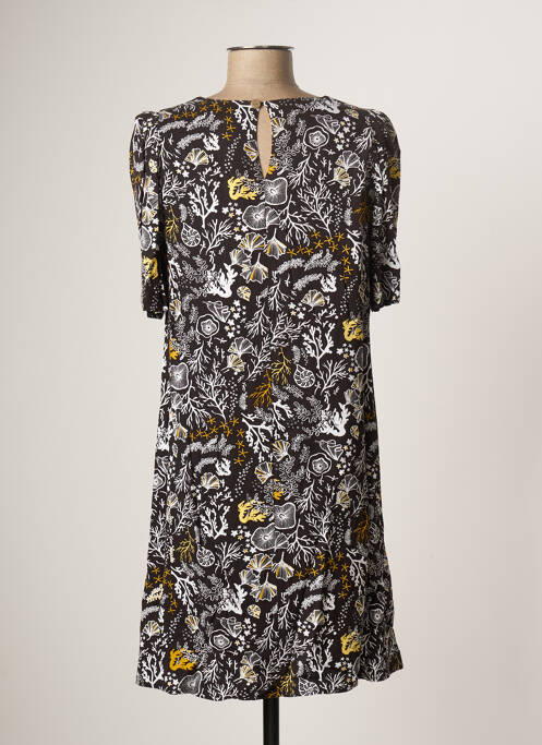Robe courte coupe évasée manches courtes noir LOLA ESPELETA femme
