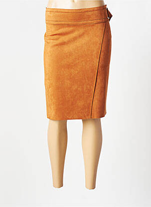 Jupe mi-longue stretch orange DIANE LAURY femme