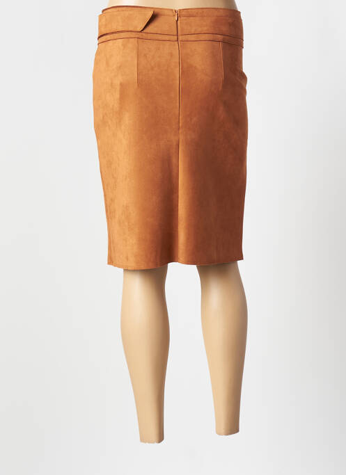 Jupe mi-longue orange DIANE LAURY pour femme