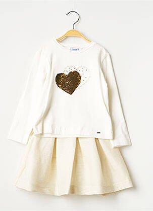Ensemble jupe beige MAYORAL pour fille