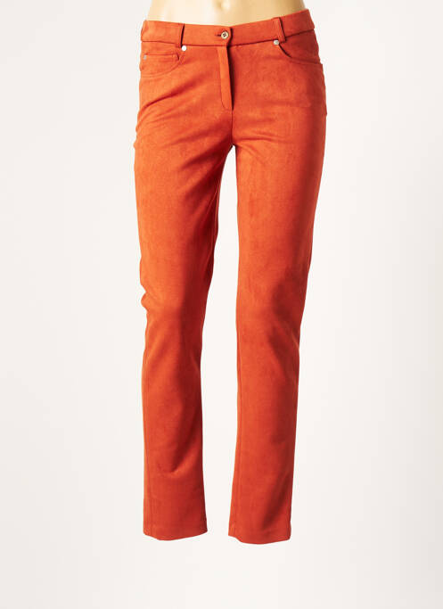 Pantalon droit orange FRANCE RIVOIRE pour femme