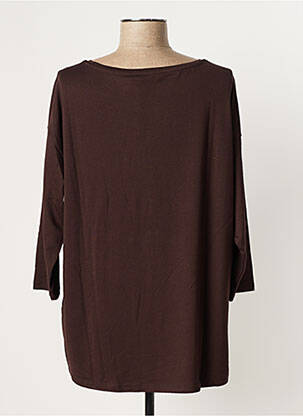Top tissage crêpe manches 3/4 marron BETTY BARCLAY femme