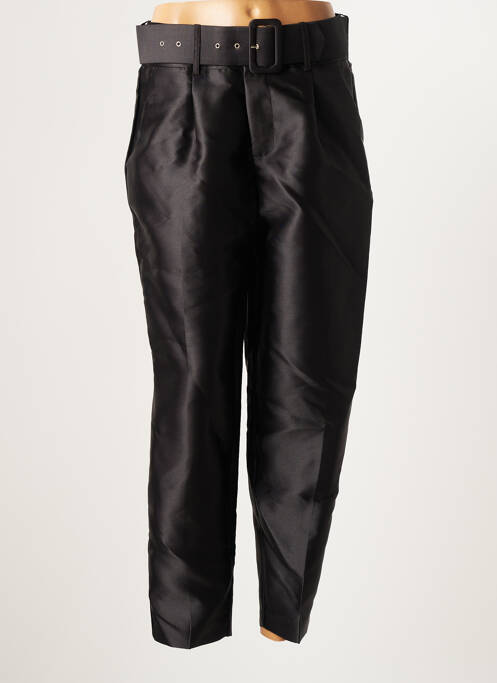 Pantalon 7/8 taille haute taille haute noir LUCY WANG femme