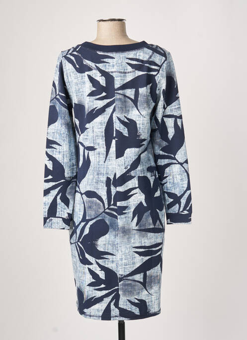 Robe mi-longue bleu SANDWICH pour femme