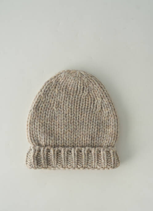 Bonnet bord-côtes beige PLAY'UP enfant