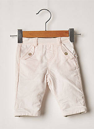 Pantalon droit tissage velours taille élastique rose TARTINE ET CHOCOLAT fille
