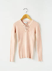 Pull rose MINI MOLLY pour fille seconde vue