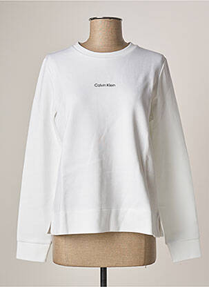 Sweat-shirt blanc CALVIN KLEIN pour femme