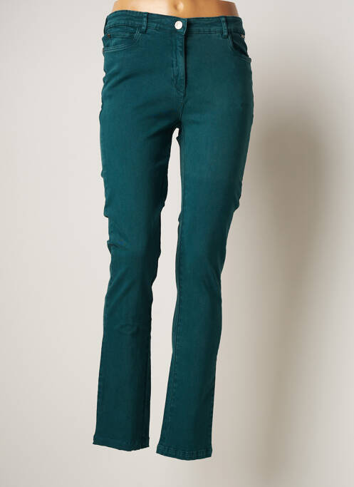 Jeans coupe slim vert AGATHE & LOUISE pour femme