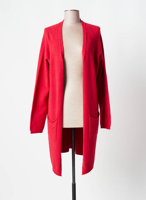 Gilet manches longues rouge L'ATELIER D'ANNA pour femme