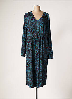 Robe mi-longue bleu CISO pour femme