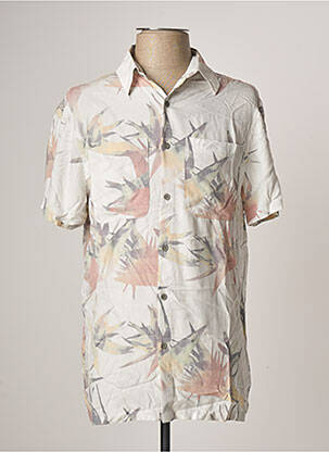 Chemise manches courtes imprimé tie and dye blanc GUESS homme
