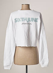 Sweat-shirt blanc SIXTH JUNE pour femme seconde vue