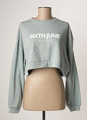 Sweat-shirt bleu SIXTH JUNE pour femme seconde vue