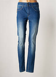 Jeans coupe slim broderie rivets taille haute bleu SALSA femme