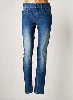 Jeans coupe slim broderie rivets taille haute bleu SALSA femme
