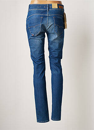 Jeans coupe slim broderie rivets taille haute bleu SALSA femme