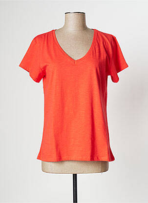 T-shirt orange DENIM STUDIO pour femme