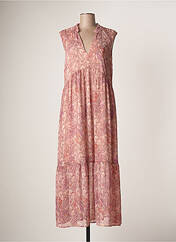 Robe longue rose ELORA pour femme seconde vue