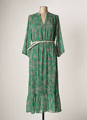 Robe longue vert ELORA pour femme seconde vue
