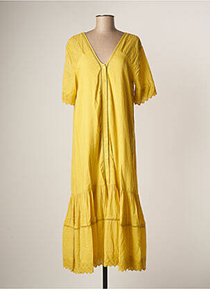 Robe longue jaune CHICOSOLEIL pour femme