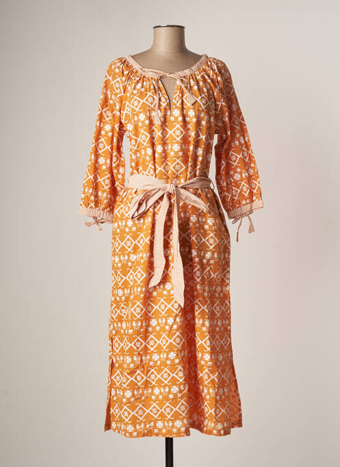 Robe longue orange CHICOSOLEIL pour femme